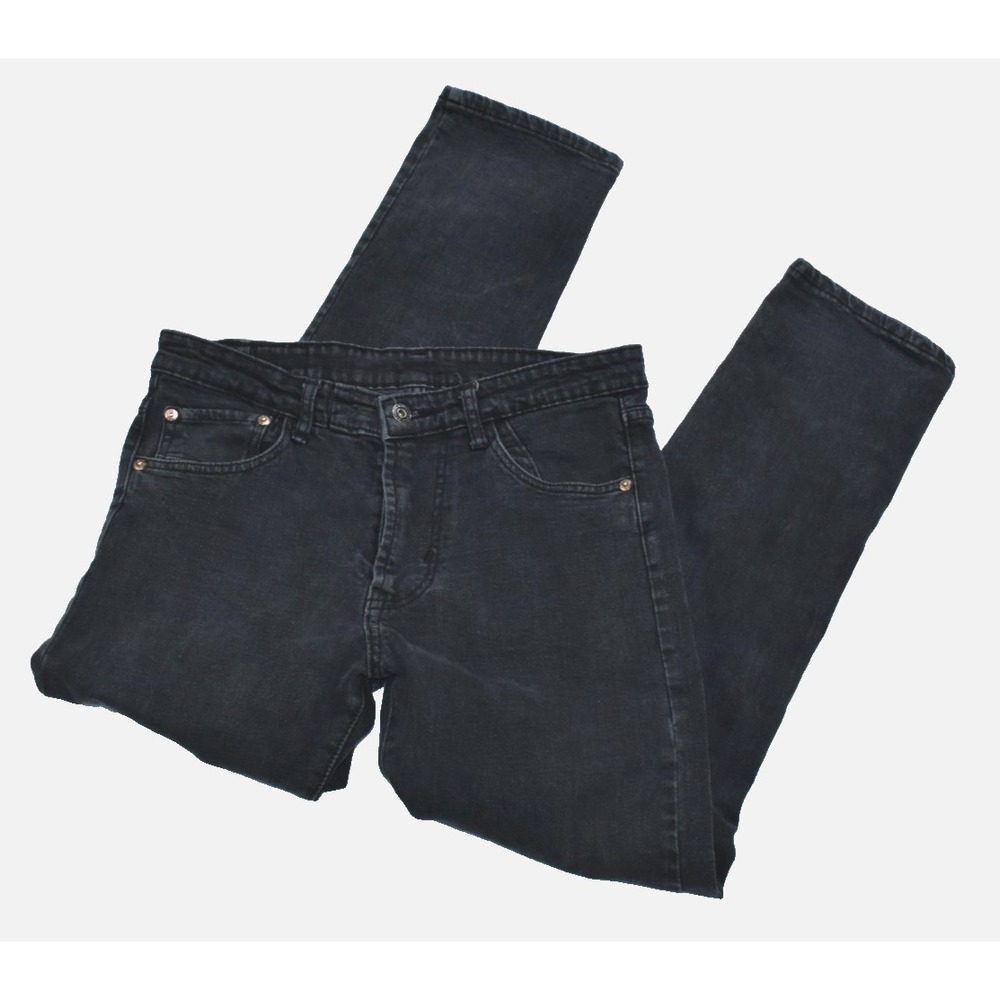Levi's Wedgie Women's Jeans Size 32 Black Straight Mid Rise Stretch